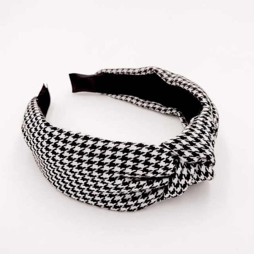 Houndstooth Knotted Headband